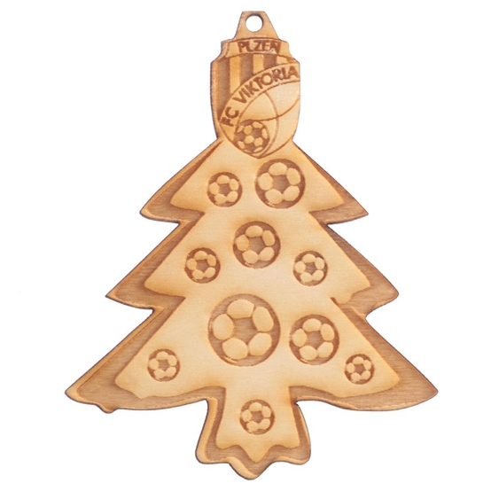 Dřevěná ozdoba – vánoční stromeček – gravírovaný