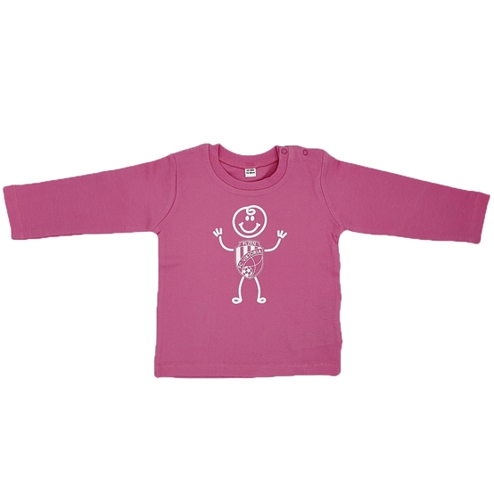 Kojenecké tričko s dlouhým rukávem – růžové