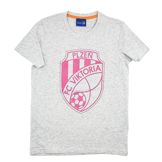 Tričko dětské šedé – růžové logo